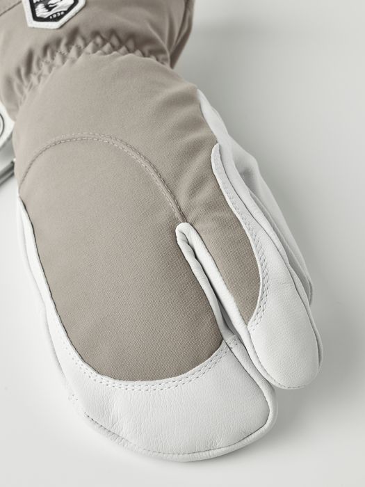 Hestra Heli Ski Female 3-Finger Khaki / Offwhite