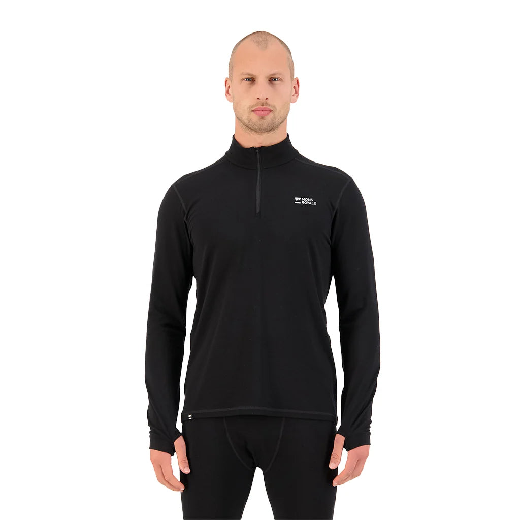 MONS ROYALE CASCADE MERINO BASE LAYER 1/4 ZIP LONG SLEEVE