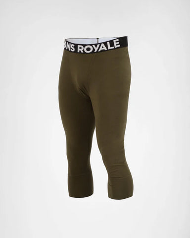 Mons Royale Cascade Merino Flex 200 3/4 Legging Men – Dark Olive