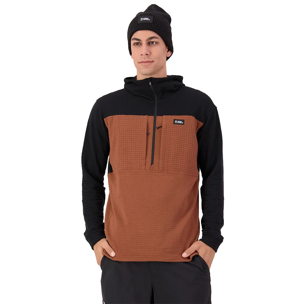 MONS ROYALE OFFGRID MERINO FLEECE 1/2 ZIP LONG SLEEVE