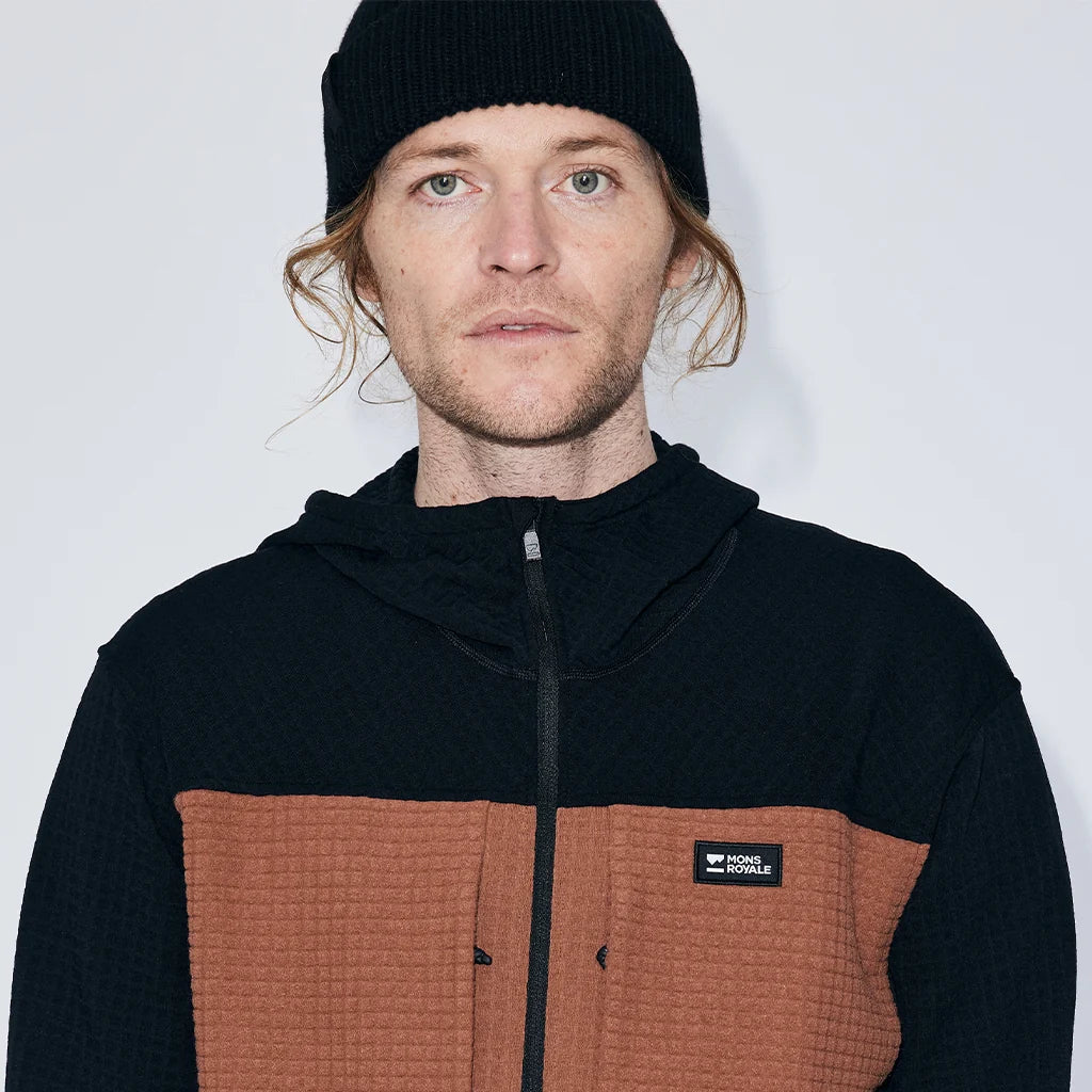 MONS ROYALE OFFGRID MERINO FLEECE 1/2 ZIP LONG SLEEVE