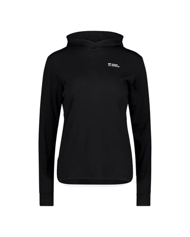Mons Royale Pivot Merino Long Sleeve Hood – Black