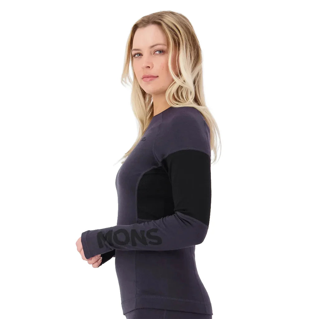 MONS ROYALE OLYMPUS MERINO BASE LAYER LONG SLEEVE WOMEN