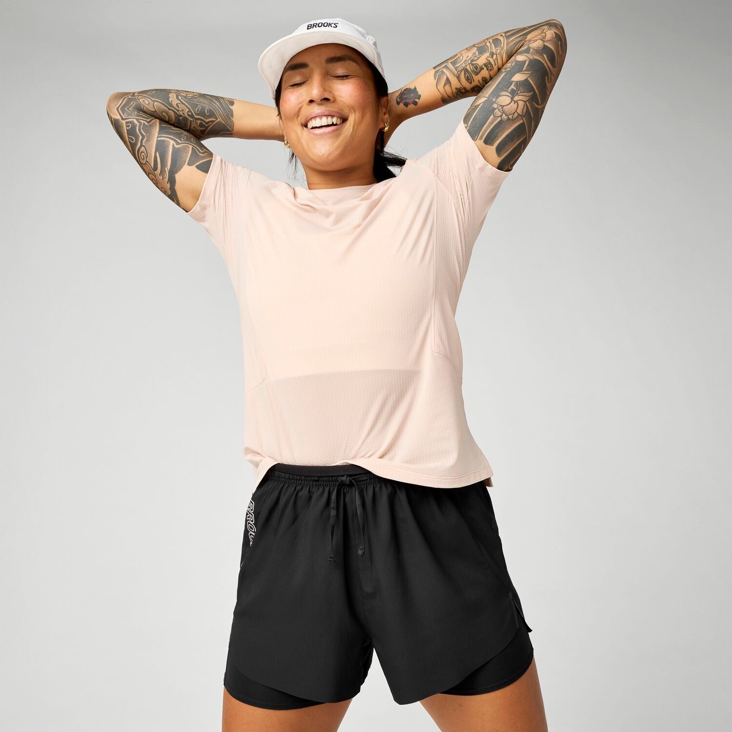 Brooks Cascadia 2-in-1 Short - Dame - Black