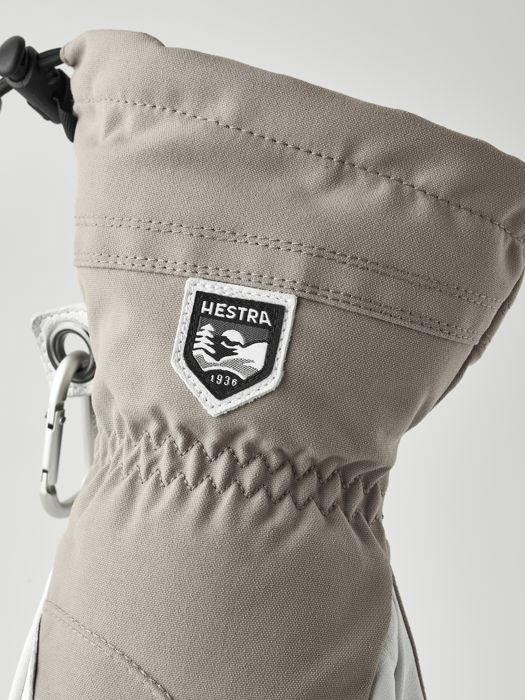 Hestra Heli Ski Female 3-Finger Khaki / Offwhite