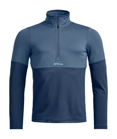 ORTOVOX FLEECE LIGHT ZIP NECK M – Blue Nunatak