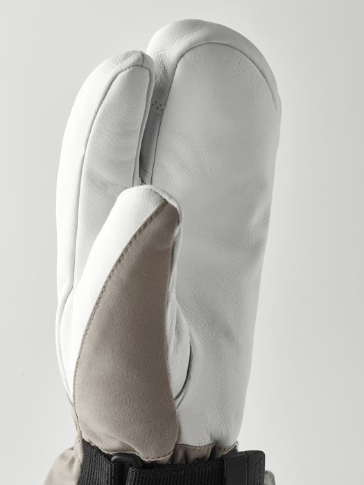 Hestra Heli Ski Female 3-Finger Khaki / Offwhite