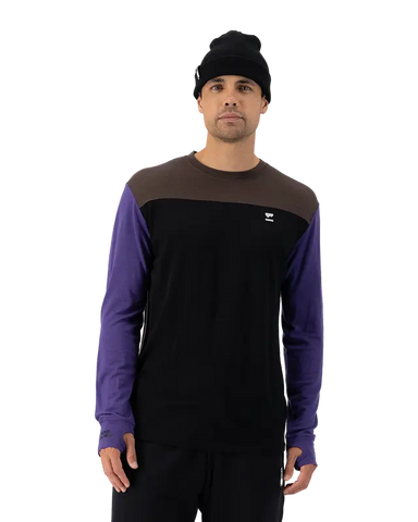 MONS Royale Yotei LS Skiundertrøje – Violet / Cedar / Black