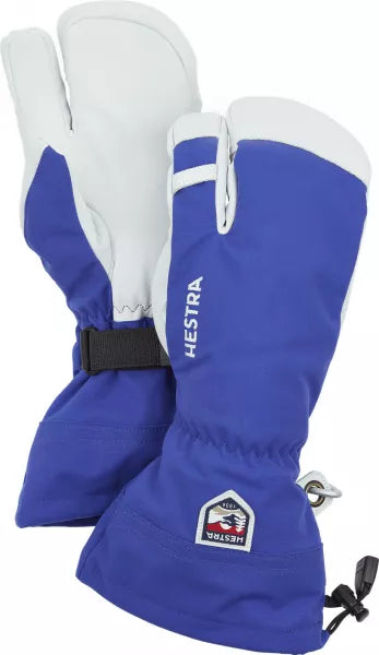 Hestra Army Leather Heli Ski 3-Finger Skihandsker – Royal Blue