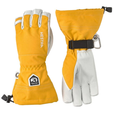 Hestra Army Leather Heli Ski 5-Finger Skihandsker – Mustard