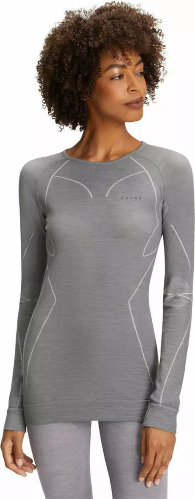 Falke WOOL-TECH Langærmet Rund hals Kvinde – Light Grey