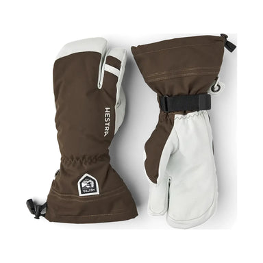 Hestra Army Leather Heli Ski 3-Finger Skihandsker – Espresso
